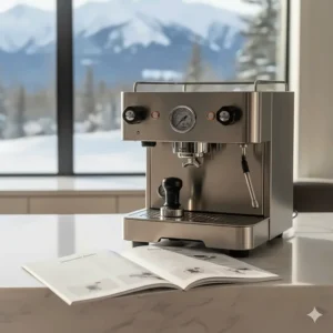 A semi-automatic espresso machine user manual showing bilingual English and French instructions for Canadian consumers.