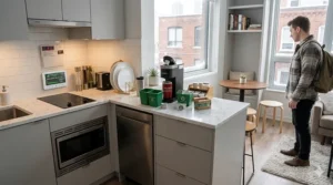 Graphic showing the auto-off feature of a Keurig, helping save on Canadian hydro electricity bills.