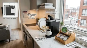 Illustration of Keurig K-Cup pods with English and French labeling, perfect for a Montreal or Ottawa apartment.