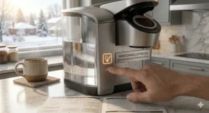 Side-by-side view of Over Ice and Iced Coffee buttons on Keurig machines, popular for Canadian summer coffee routines.