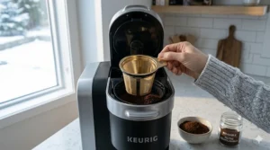 Illustration of the Keurig K-Duo coffee maker box featuring English and French (EN/FR) bilingual labeling for the Canadian market.