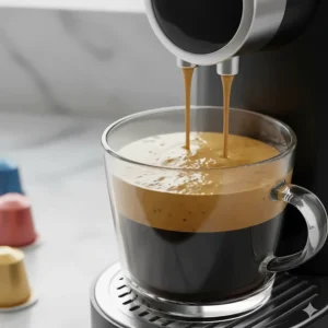 A detailed illustration of the thick crema produced by the best Nespresso machine, emphasizing professional-grade espresso at home.