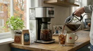 Large capacity 12-cup drip coffee maker under $100, providing great value for busy Canadian households.