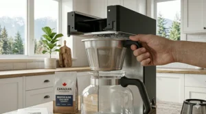 Detailed illustration of the high-quality stainless steel filter used in this commercial cold brew coffee maker.