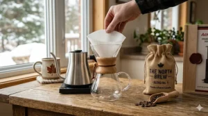 Modern manual coffee maker, a stylish and practical gift for coffee aficionados.