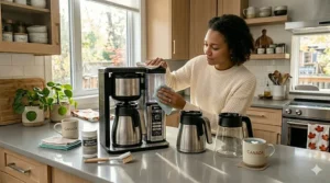 Easy cleaning cycle on the Ninja Coffee Bar.