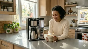 Cozy morning routine with Ninja Coffee Bar coffee.