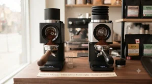 Workflow efficiency: 83mm vs 64mm flat burr grinders | Efficacité du flux de travail : meules 83mm vs 64mm