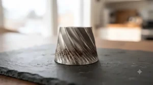 Close-up of a durable ceramic coffee grinder burr