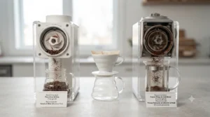 Recommended coffee grinder burr material for different brewing methods
