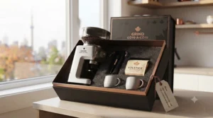Compact electric coffee grinders designed for small Canadian kitchens. / Moulins à café électriques compacts pour petites cuisines canadiennes.