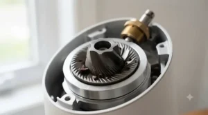 Chart comparing heat dissipation between ceramic and steel burrs.