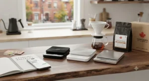 Summary checklist to help Canadians choose the right coffee scale for beginners available in local shops and online.