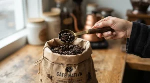Ergonomic coffee scoops for French press featuring a comfortable wooden handle for daily use.