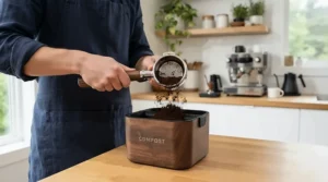 Easy maintenance steps for a reusable metal coffee filter for pour over after daily use.
