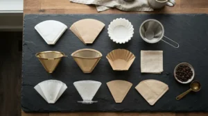 Examining bleached and unbleached options alongside paper coffee filters vs metal coffee filters for home brewing.